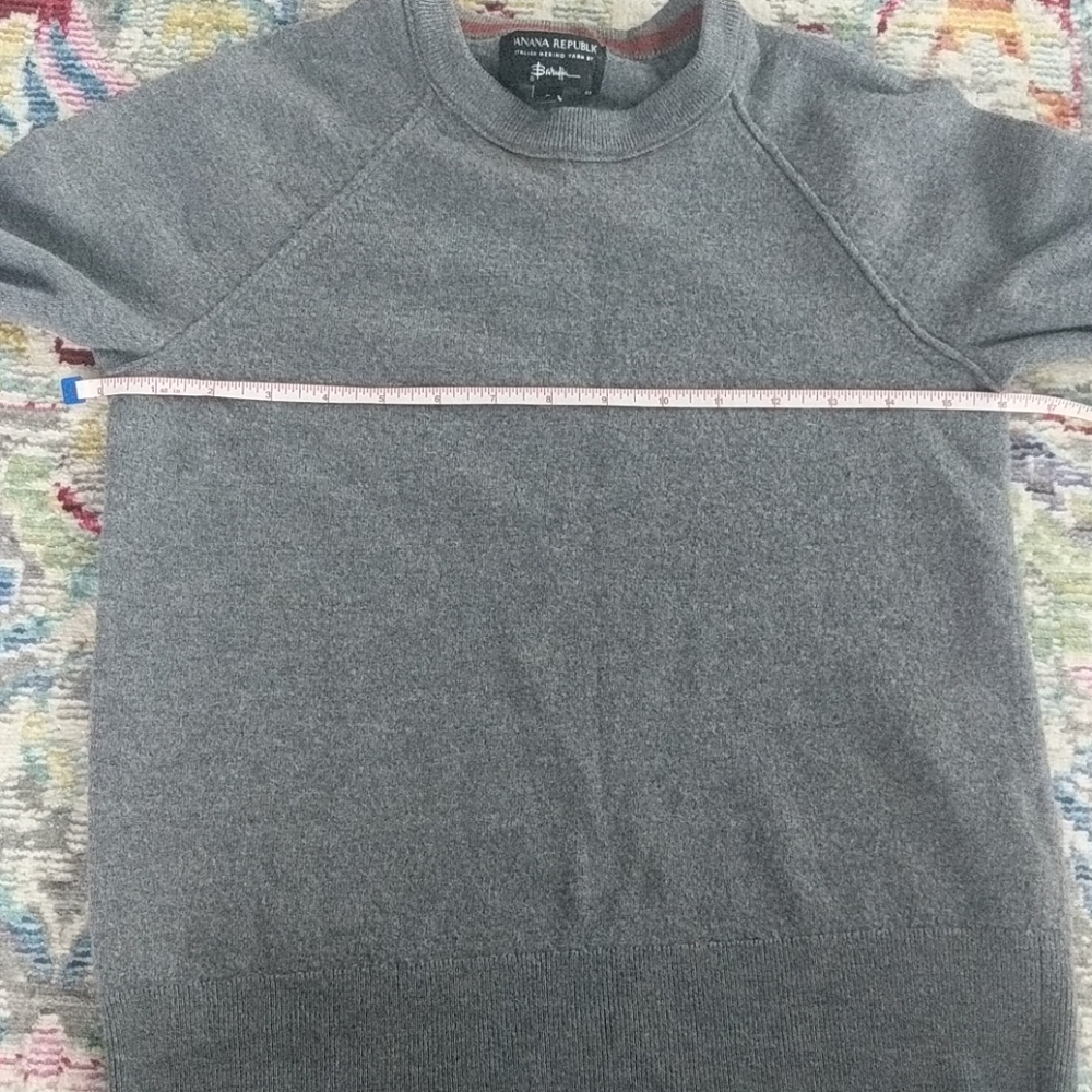 ☀️ Italian Merino Yarn Gray Sweater - S - Picture 9 of 12